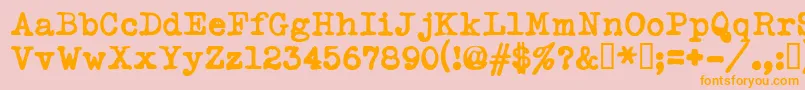 Typekabolda Font – Orange Fonts on Pink Background
