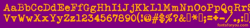 Typekabolda Font – Orange Fonts on Purple Background