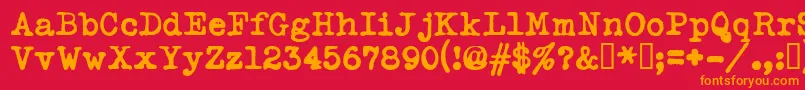 Typekabolda Font – Orange Fonts on Red Background