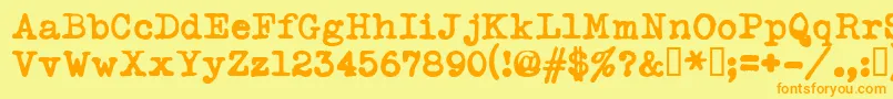 Typekabolda Font – Orange Fonts on Yellow Background