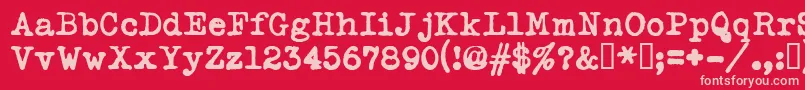 フォントTypekabolda – 赤い背景にピンクのフォント