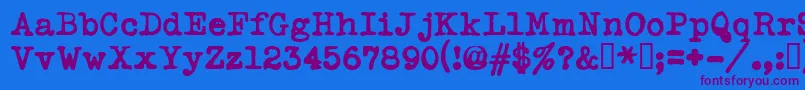 Typekabolda Font – Purple Fonts on Blue Background