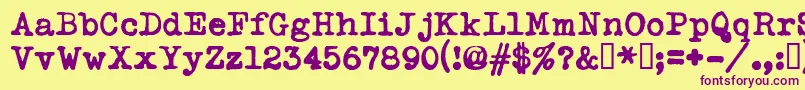 Typekabolda Font – Purple Fonts on Yellow Background