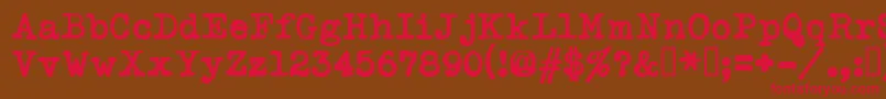 Typekabolda Font – Red Fonts on Brown Background