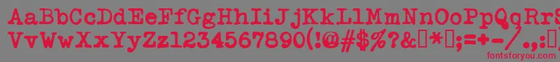 Шрифт Typekabolda – красные шрифты на сером фоне