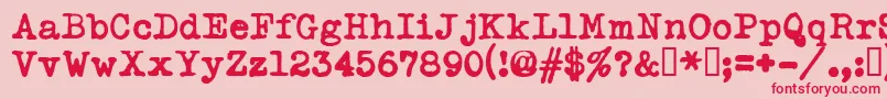 Typekabolda Font – Red Fonts on Pink Background