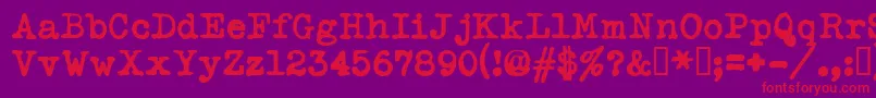 Typekabolda Font – Red Fonts on Purple Background