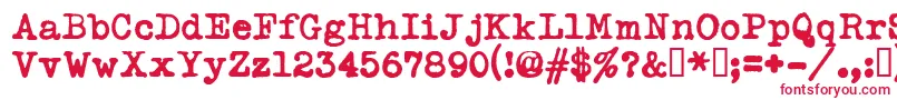 Typekabolda Font – Red Fonts on White Background
