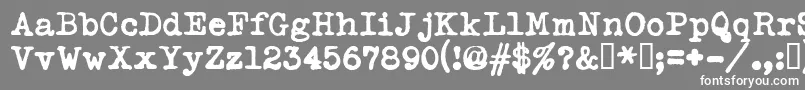 Typekabolda Font – White Fonts on Gray Background