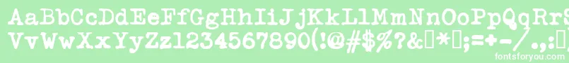 Typekabolda Font – White Fonts on Green Background