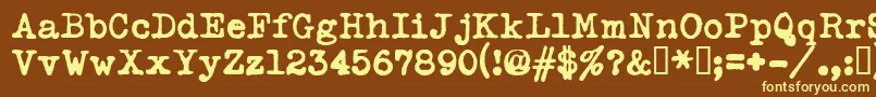 Typekabolda Font – Yellow Fonts on Brown Background