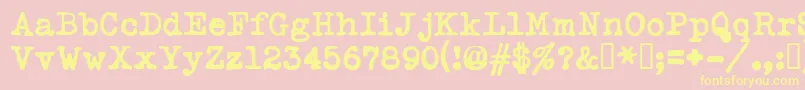 fuente Typekabolda – Fuentes Amarillas Sobre Fondo Rosa