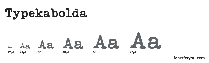 Typekabolda Font Sizes