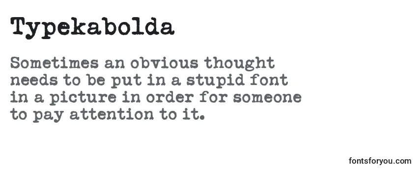 Review of the Typekabolda Font