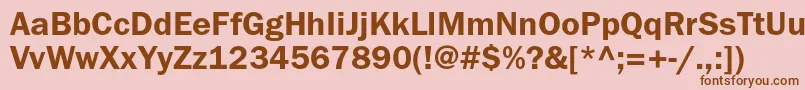 Franklingothicdemic Font – Brown Fonts on Pink Background