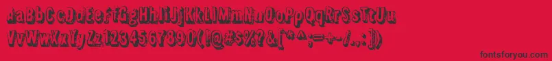 FlyswimRegular Font – Black Fonts on Red Background