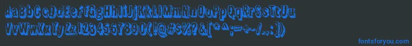 FlyswimRegular Font – Blue Fonts on Black Background