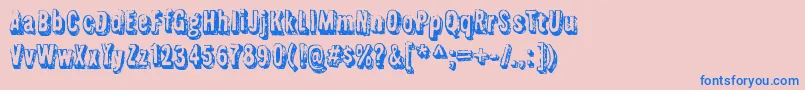 FlyswimRegular Font – Blue Fonts on Pink Background