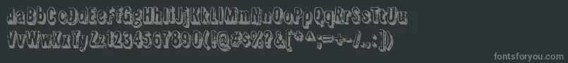 FlyswimRegular Font – Gray Fonts on Black Background