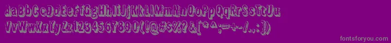 FlyswimRegular Font – Gray Fonts on Purple Background