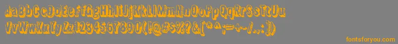 FlyswimRegular Font – Orange Fonts on Gray Background