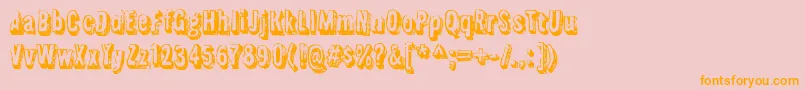 FlyswimRegular Font – Orange Fonts on Pink Background