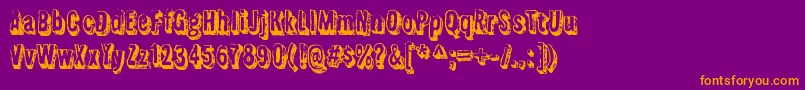 FlyswimRegular Font – Orange Fonts on Purple Background