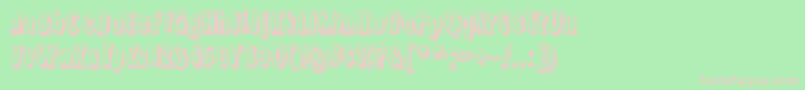 FlyswimRegular Font – Pink Fonts on Green Background