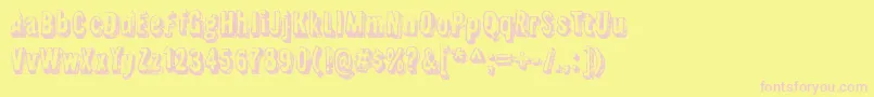FlyswimRegular Font – Pink Fonts on Yellow Background