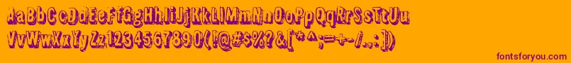 FlyswimRegular Font – Purple Fonts on Orange Background
