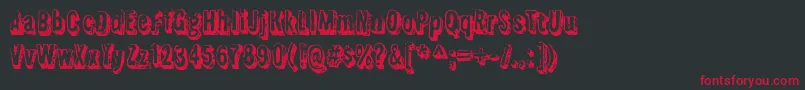 FlyswimRegular Font – Red Fonts on Black Background