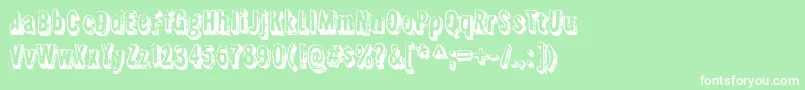 FlyswimRegular Font – White Fonts on Green Background