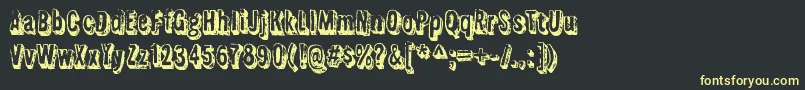 FlyswimRegular Font – Yellow Fonts on Black Background