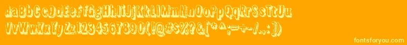 FlyswimRegular Font – Yellow Fonts on Orange Background