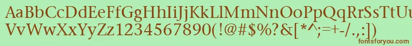 PrudentialRegular Font – Brown Fonts on Green Background