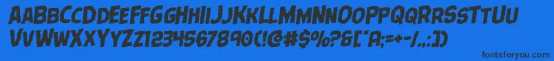 Terrorbabblerotal Font – Black Fonts on Blue Background