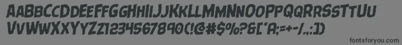 Шрифт Terrorbabblerotal – чёрные шрифты на сером фоне