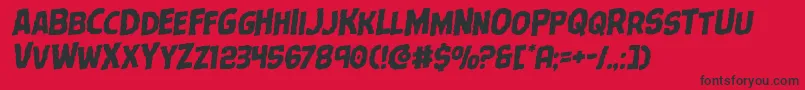 Terrorbabblerotal Font – Black Fonts on Red Background