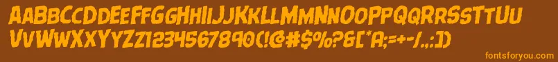 Terrorbabblerotal Font – Orange Fonts on Brown Background