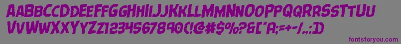 Шрифт Terrorbabblerotal – фиолетовые шрифты на сером фоне