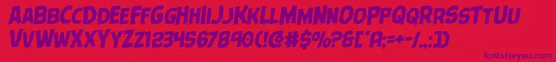 Terrorbabblerotal Font – Purple Fonts on Red Background