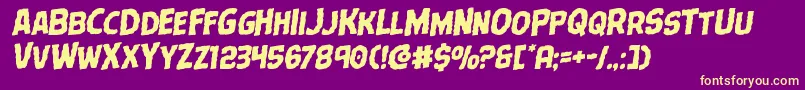 Terrorbabblerotal Font – Yellow Fonts on Purple Background