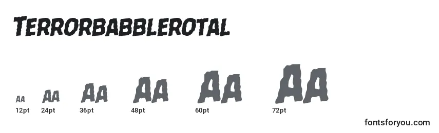 Terrorbabblerotal Font Sizes