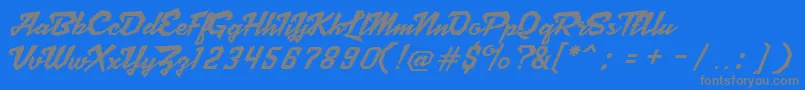 ScriptoniteDemo Font – Gray Fonts on Blue Background