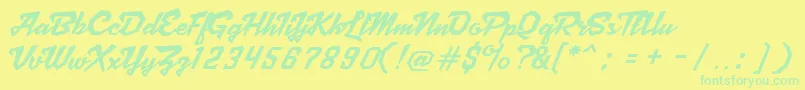 fuente ScriptoniteDemo – Fuentes Verdes Sobre Fondo Amarillo