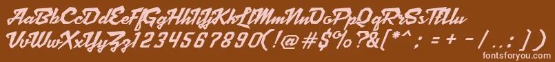ScriptoniteDemo Font – Pink Fonts on Brown Background