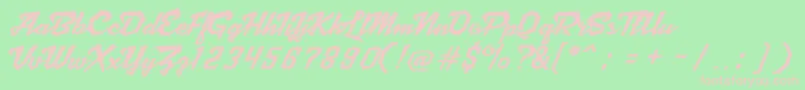 ScriptoniteDemo Font – Pink Fonts on Green Background