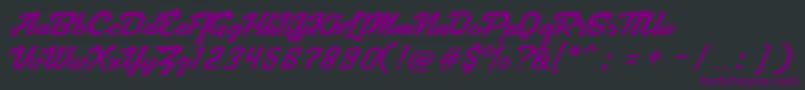 ScriptoniteDemo Font – Purple Fonts on Black Background