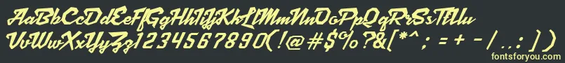 ScriptoniteDemo Font – Yellow Fonts on Black Background