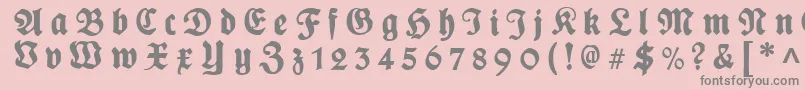 PlakatFrakturgesperrtunz1l Font – Gray Fonts on Pink Background